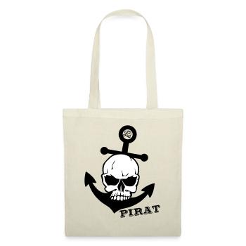 Pirat Skull Ancre - Sac en tissu - nature - Devant