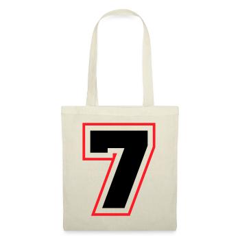 7 nombre symbole - Sac en tissu - nature - Devant