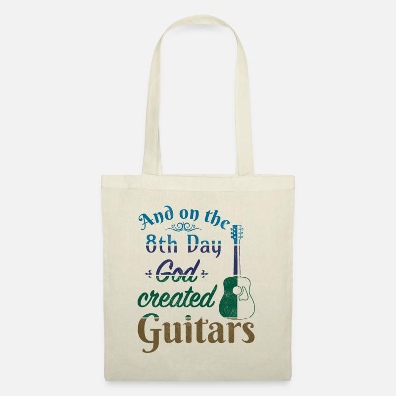 And on the 8th day God created Guitars - Stoffbeutel - Natur