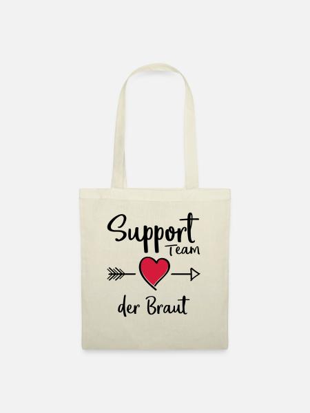 support team der braut - Stoffbeutel - Natur