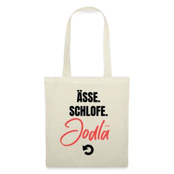 Essen, schlafen, jodeln, repeat! - Stoffbeutel - Natur - Vorne