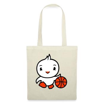 oiseau basket-ball jouer amusant ballon sports dribble - Sac en tissu - nature - Devant