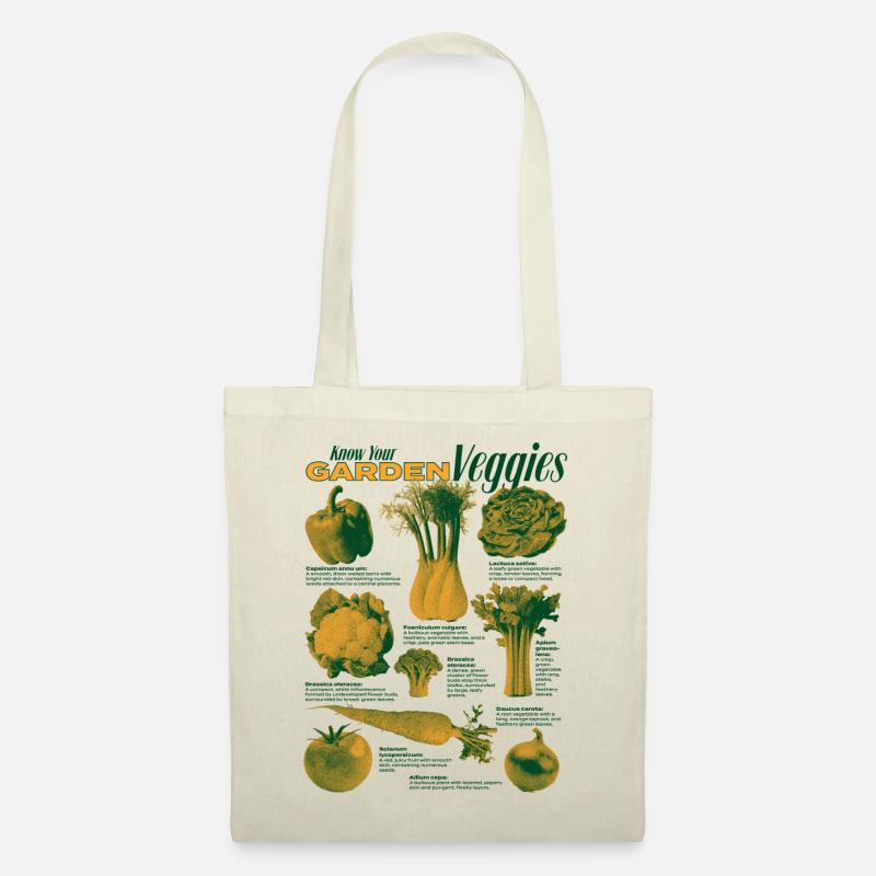 Kollektion Garten Veggies Gemüse Design - Stoffbeutel - Natur
