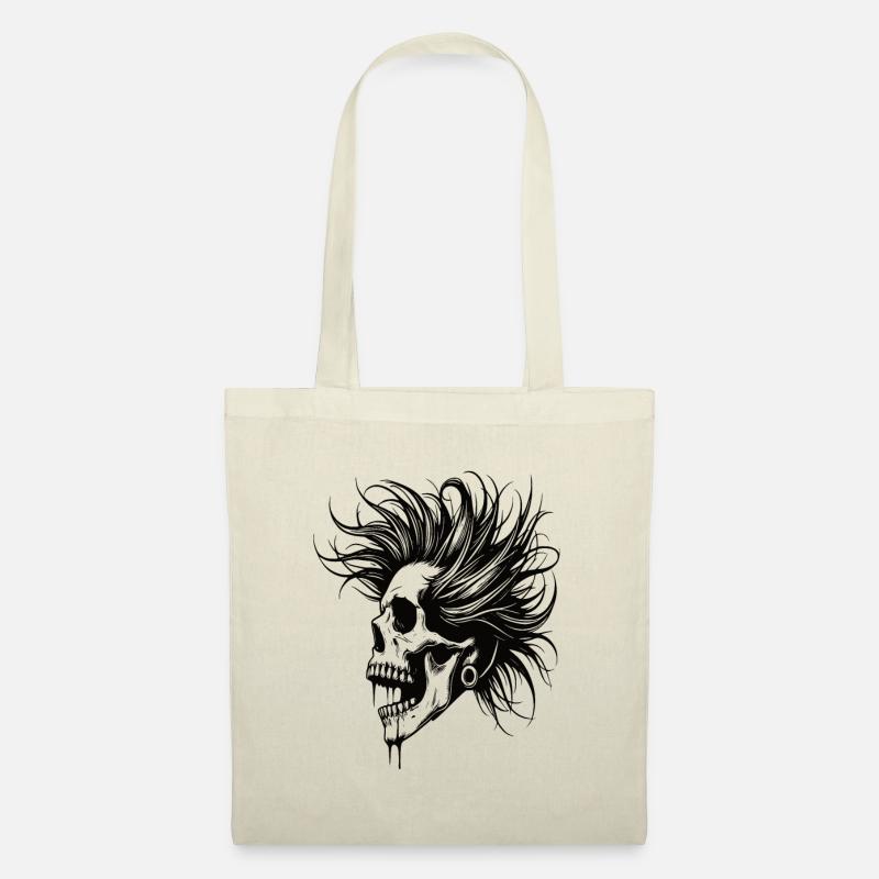 Skull Punk - Stoffbeutel - Natur