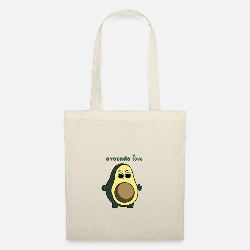 avocado love liebe süß dick - Stoffbeutel - Natur