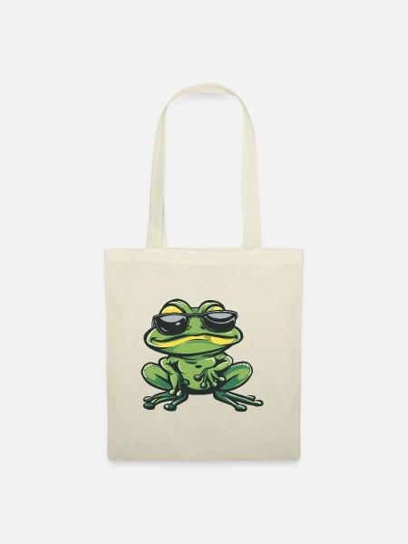 Frosch Cool Comic - Stoffbeutel - Natur