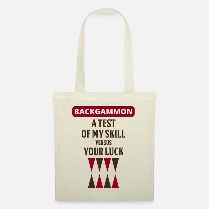Backgammon Spieler Brettspiel lustige Sprüche Geschenk - Stoffbeutel - Natur