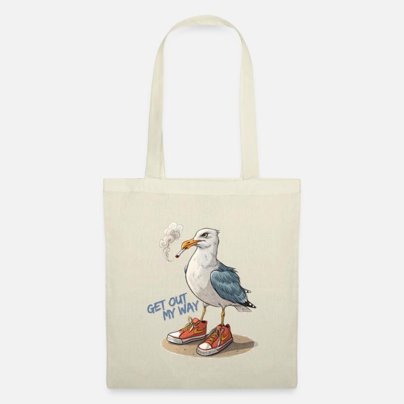 Möwe - Get out my Way - Stoffbeutel - Natur