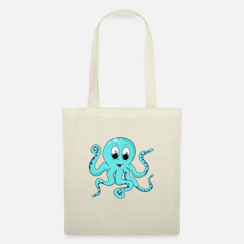 Oktopus Kind Geschenkidee Meerestier - Stoffbeutel - Natur