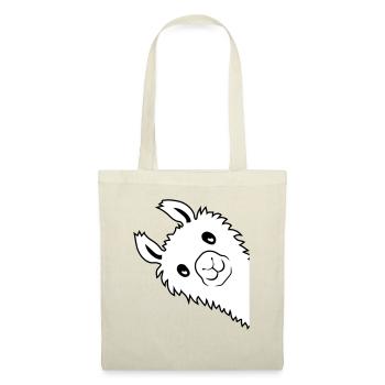 Lama regarde latéral - Sac en tissu - nature - Devant