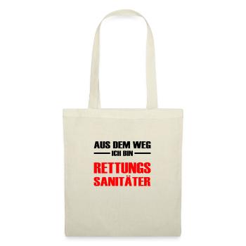 Aus dem Weg Ich bin Rettungssanitäter Sanitäterin - Stoffbeutel - Natur - Vorne