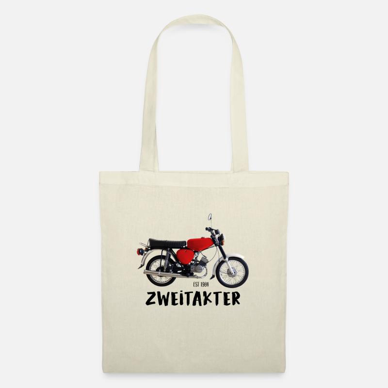 Simson S51 Zweitakter rot - Stoffbeutel - Natur