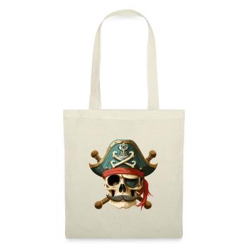 Pirate Captain Skull & Bones - Stoffbeutel - Natur - Vorne