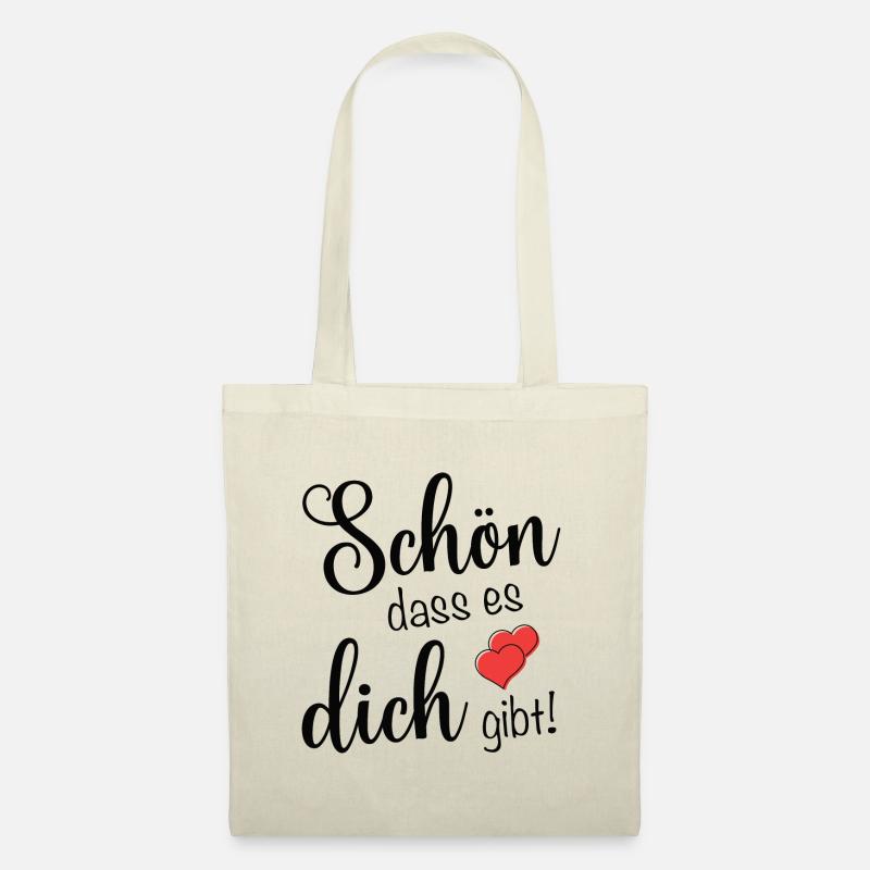Schön dass es dich gibt - Stoffbeutel - Natur