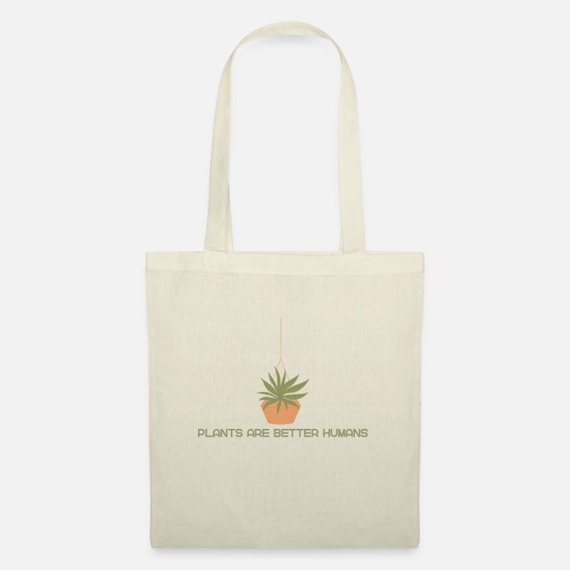 Bio plants are better humans Shirt - Stoffbeutel - Natur