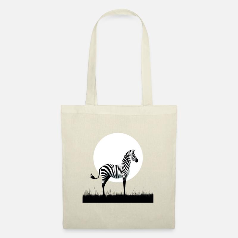 Zebra Minimalismus - Stoffbeutel - Natur