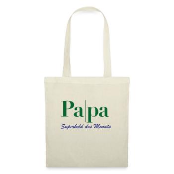 Papa Superheld des Monats - Stoffbeutel - Natur - Vorne