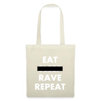 EAT SLEEP RAVE REPEAT - Sac en tissu - nature - Devant