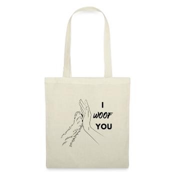 I Woof you - Stoffbeutel - Natur - Vorne
