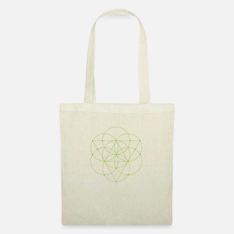 Heilige Geometrie - Samen des Lebens mit - Stoffbeutel - Natur