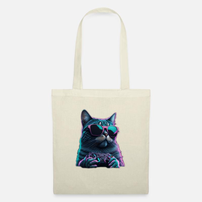 Gaming cat - Stoffbeutel - Natur