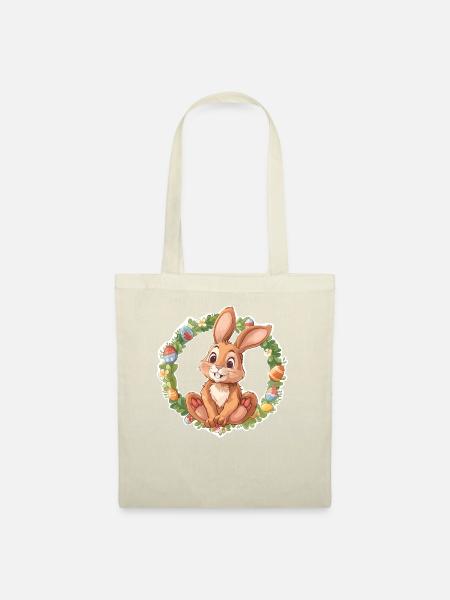 Frohe Ostern illustration - Stoffbeutel - Natur