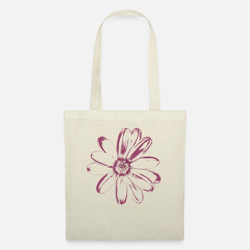 Blume Malve - Hohl - Stoffbeutel - Natur