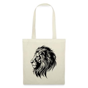 Symbole de tête de lion lion - Sac en tissu - nature - Devant