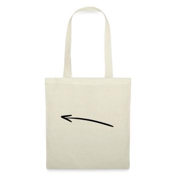 Flèche dessin croquis noir - Sac en tissu - nature - Devant