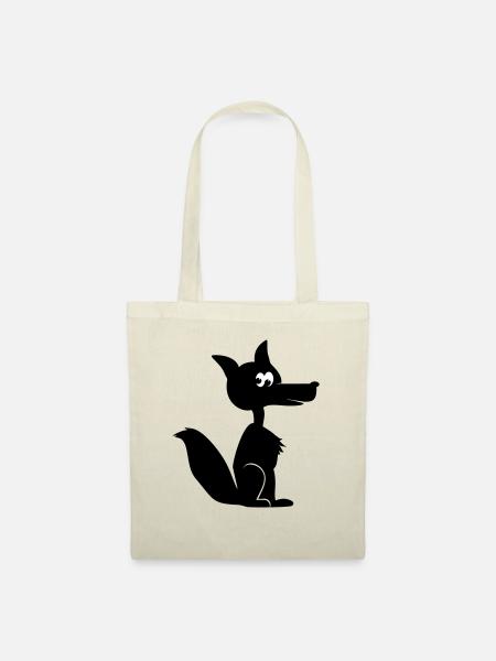 Fuchs Kojote cayote 1c - Stoffbeutel - Natur