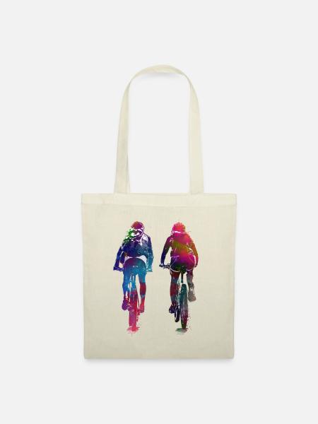 Radfahren Fahrrad Sport Kunst # Radfahren # Sport - Stoffbeutel - Natur
