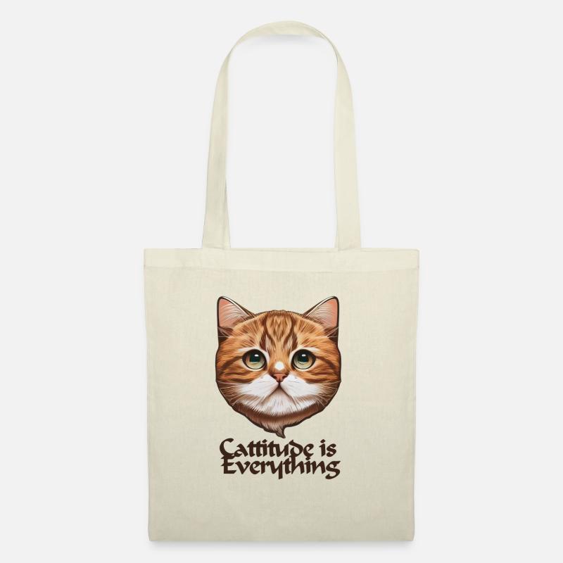 Cattitude is Everything - Stoffbeutel - Natur