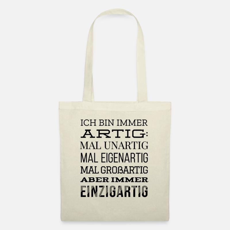 Ich bin immer artig - Stoffbeutel - Natur