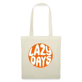 Lazy Days Geschenk Geschenkidee Chillen Relax - Stoffbeutel - Natur - Vorne