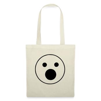 Emoji sketch cri noir - Sac en tissu - nature - Devant