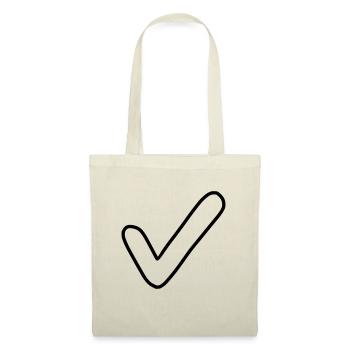 Crochet Emoji Esquisse Dessin Noir - Sac en tissu - nature - Devant