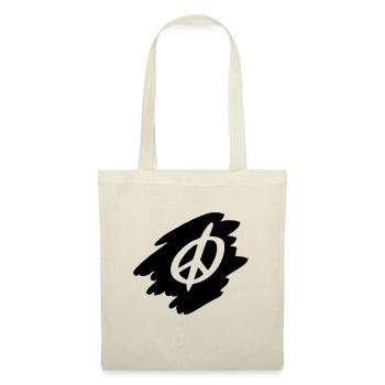 Signe de la Paix Dessin de la Paix Croquis noir - Sac en tissu - nature - Devant