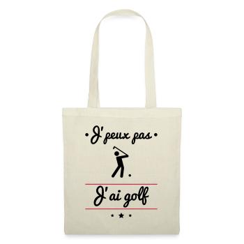 J'peux pas j'ai golf, golfeur - Sac en tissu - nature - Devant