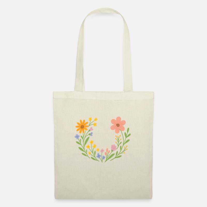 Wild Bloom Wreath - Stoffbeutel - Natur
