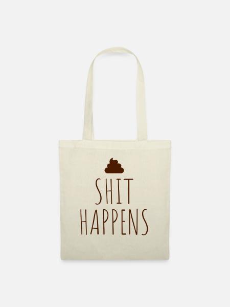 Kot Haufen Shit happens - Stoffbeutel - Natur