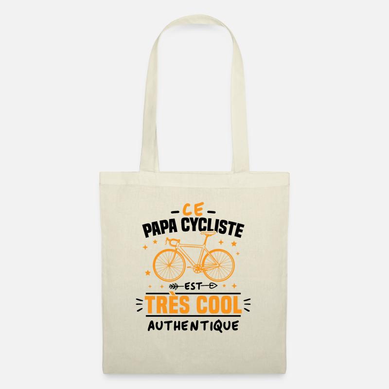 Ce papa cycliste est cool et authentique - Sac en tissu - nature