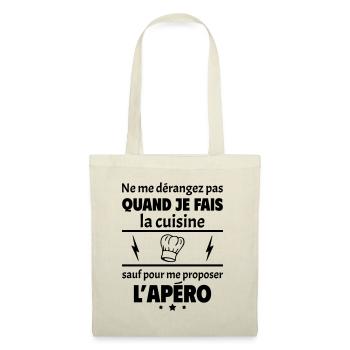 Ne me dérangez pas quand je fais la cuisine, noël - Sac en tissu - nature - Devant