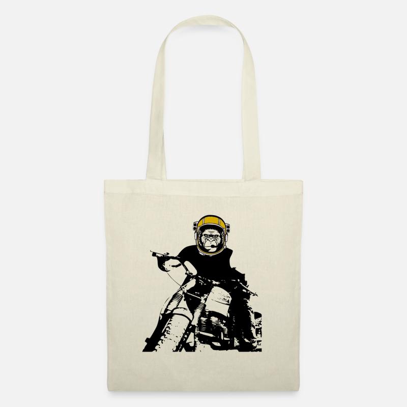 Gorille de singe sur la conception de la moto - Sac en tissu - nature