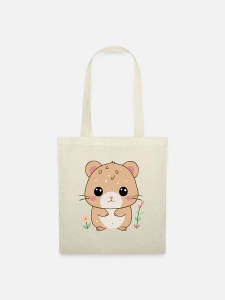 Trauriger Hamster - Stoffbeutel - Natur