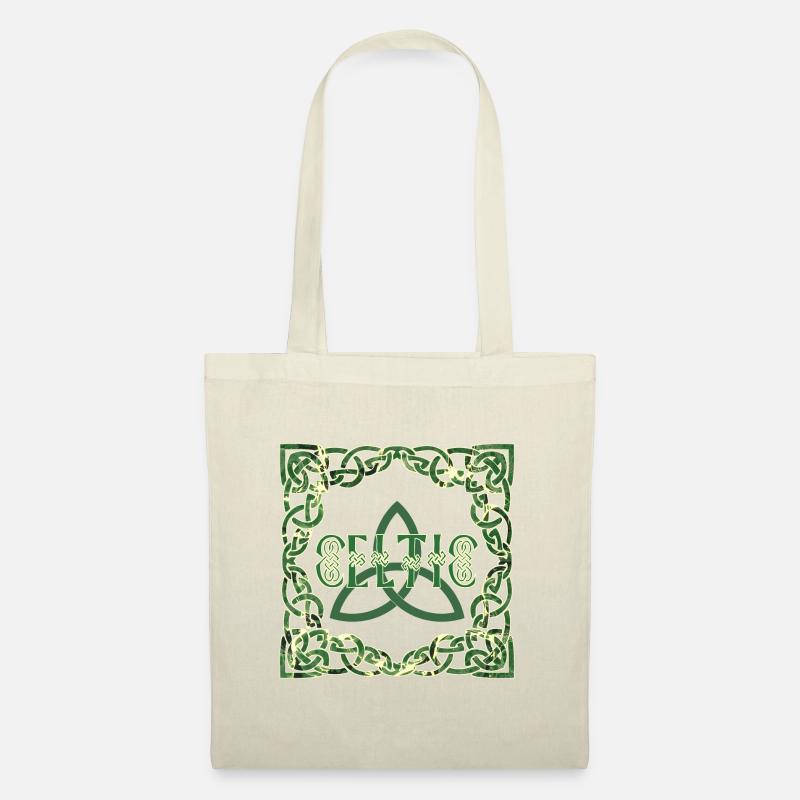 keltischer rahmen celtic schrift e 226 - Stoffbeutel - Natur