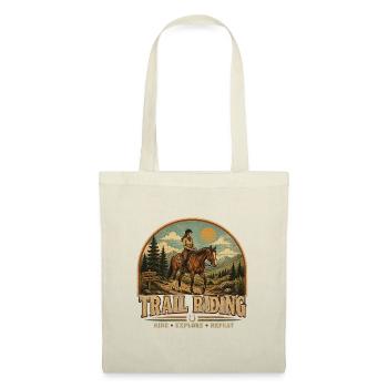 Trailreiten – Retro-Vintage-Reiten - Stoffbeutel - Natur - Vorne