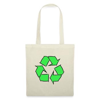Icône recyclée, dessin décoratif, personnalisable. - Sac en tissu - nature - Devant