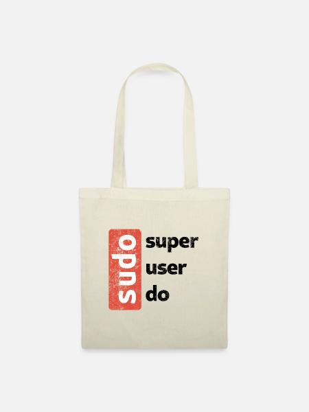 sudo - superuser do - Stoffbeutel - Natur