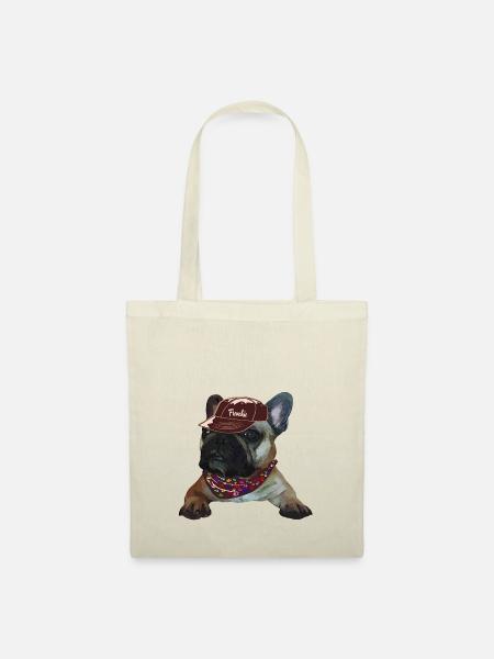 Frenchie, Bully, französische Bulldogge, Geschenk - Stoffbeutel - Natur