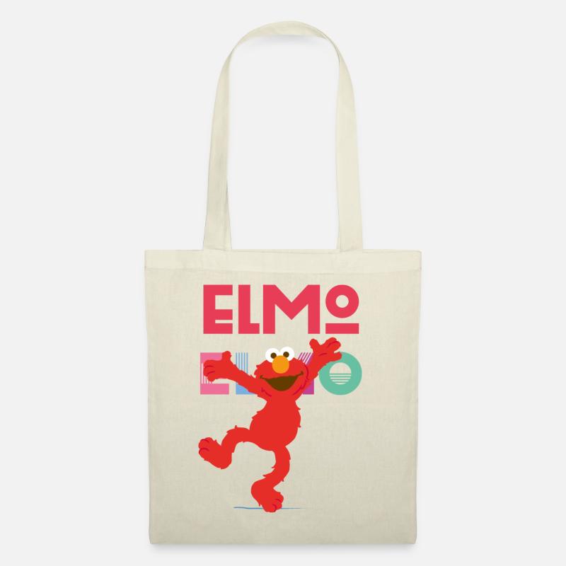 Sesamstraße Elmo Springt - Stoffbeutel - Natur
